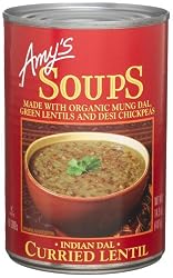 Amy's Organic Indian Dal Curried Lentil Soup, 14.5-Ounce Cans (Pack of 12)