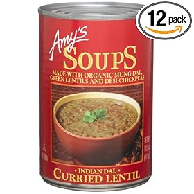Amy's Organic Indian Dal Curried Lentil Soup, 14.5-Ounce Cans (Pack of 12)