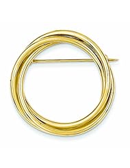 14K Gold Circle Pin