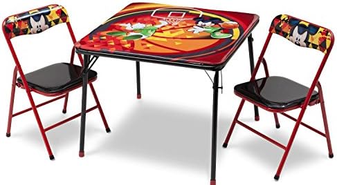 Disney Minnie Mouse Mickey Mouse Clubhouse Table and Chairs Basketball Theme, Ages 2+