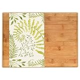 CounterArt Botanicals Bamboo and Glass Prep and Serve Board