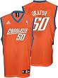 Emeka Okafor Youth Jersey: adidas Orange Replica #50 Charlotte Bobcats Jersey