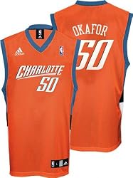 Emeka Okafor Youth Jersey: adidas Orange Replica #50 Charlotte Bobcats Jersey