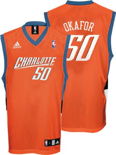 Emeka Okafor Youth Jersey: adidas Orange Replica #50 Charlotte Bobcats Jersey