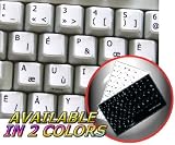 FRENCH BEPO KEYBOARD STICKERS WHITE BACKGROUND NON-TRANSPARENT FOR DESKTOP, LAPTOP AND NOTEBOOK