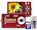 SVP DC-12DX-Red 12MP Max Thinnest DIGITAL CAMERA VIDEO w/ SOUND! (SVP 4GB SDHC Memory Card & AAA Rechargeable Set Included)