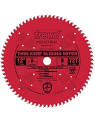 Home Improvement: Freud LU91R012 12-Inch 72 Tooth ATB Thin Kerf Sliding Miter Saw Blade with 1-Inch Arbor and PermaShield Coating - Freud