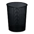 Rolodex 22351 Mesh round wastebasket, 11-1/2 diameter x 14-1/4h, black