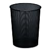 Rolodex 22351 Mesh round wastebasket, 11-1/2 diameter x 14-1/4h, black