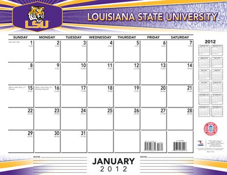 LSU 2012 Desk Calendar