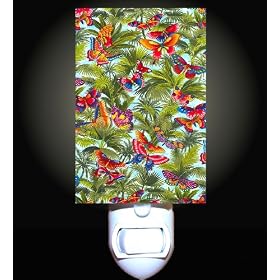 Butterflies and Ferns Decorative Night Light