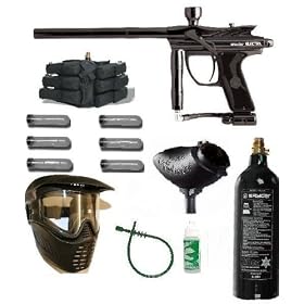 08 Spyder ELECTRA Paintball Marker Gun set Set - Black