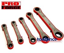 5 Pc Ratcheting Boxed Wrench Set-SAE
