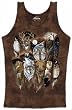 The Mountain Animal Feathers Wolf Bear Womens Tank Top Shirt