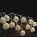 Modern Home Solar LED String Lights - Moroccan Metal Globe Lanterns