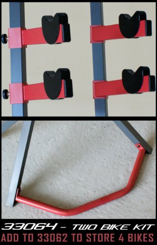 gearup Extra Two Bike Kit for Platinum Steel 2-Bike Freestand Storage Rack, Red
