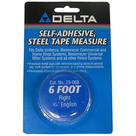 Biesemeyer 79-068 6-Foot Right 3/4-Inch Wide English Adhesive-Backed Measuring Tape