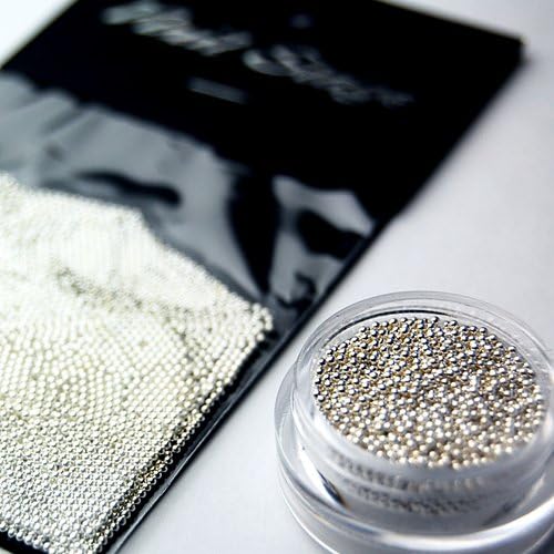 Metallic bullion for nail art. 1 mm. (Silver) 5g.