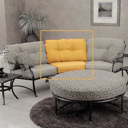 Heritage Semi-Round Outdoor Sectional Sofa with No Arms