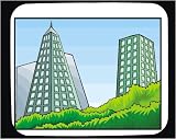Decorated Mouse Pad with buildings, architectural, skyscrapers