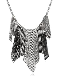 Steve Madden Two-Tone Mesh Necklace, 19"