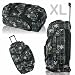 DANIEL RAY Reisetasche Trolley ROYAL FLOWER Reisetrolley XL Tasche // Schwarz Blau // NEU