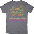 TMNT Teenage Mutant Ninja Turtles You Got Served Junior's T-Shirt Tee Gray