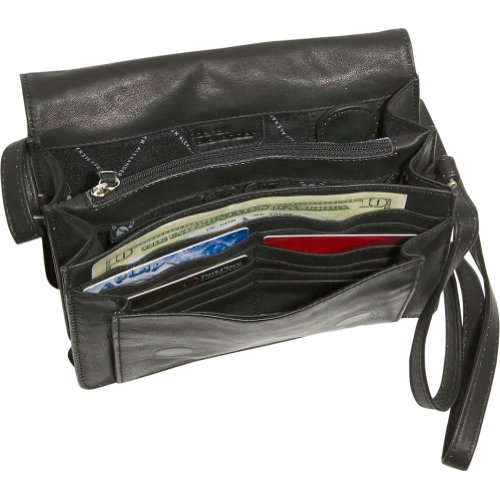 Derek Alexander Leather Full Flap Organizer - Black Derek Alexander Leather Full Flap Organizer - Black