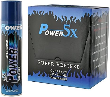 Power 5X Super Refined Butane Pure Gas 300ml Cans - Choose Your Quantity (192 Cans)