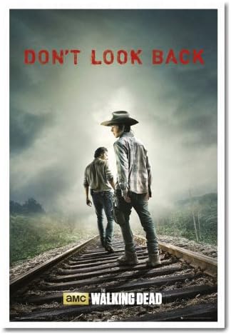 The Walking Dead Don't Look Back Poster Magnetic Notice Board White Framed - 96.5 x 66 cms (Approx 38 x 26 inches)