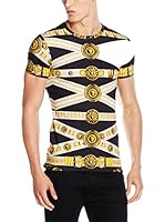 Versace Camiseta Manga Corta (Negro / Dorado)