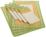 DII Summer Citrus Print Placemat and Napkin, Set of 8