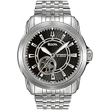 Bulova Men's 96A106 Automatic Mechanical Bracelet Black Dial Watch