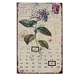 Produkt-Bild: NOSTALGIE KALENDER "HORTENSIE" DAUERKALENDER BLECH