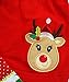 Toddler Little Girls Merry Christmas Applique Outfits Top Leggings Scarf Set - Santa Snowman Reindeer Tree Clothing Sets