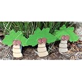 Felted Palm Tree Quilt Clips - Set/3