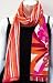 100% Cotton, High Quality Colorful Magenta Orange Unique Designer Print Scarf Neck Wear Wrap, Beautiful Accessory, Great Gift for Girls Women Ladies