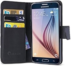 Galaxy S6 Case, [Wallet Case] i-Blason **KickStand** Samsung Galaxy S6 Case [Kickstand] Leather Cover with Credit Card ID Holders (Black)