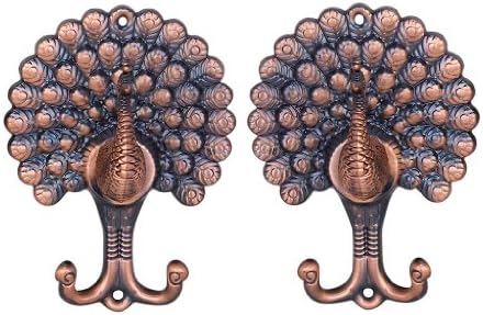 1 X 1Pair Peacock Drapery Curtain Tiebacks Holdback Hooks--Antique copper by HYTNUQRHYBNQQ