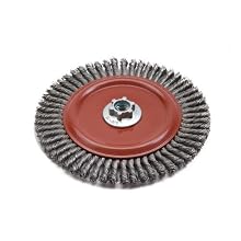 Norton Wire Wheel Brush, Threaded Hole, Carbon Steel, Stringer Knotted