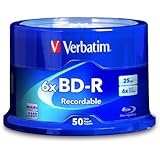 Verbatim BD-R 25 GB 6X with Branded Surface, 50-Disc Spindle 98397