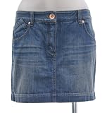 Theory Light Indigo Blue Cotton Denim Perline Bruges Mini Skirt