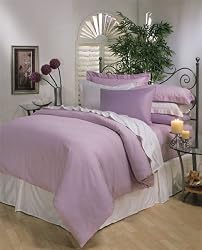 Egyptian Bedding 300 Thread-Count, King Pillow Cases, Lavender solid, Set of 2