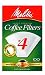 Melitta Cone Coffee Filters, White, No. 4, 100 Count (Pack of 6)
