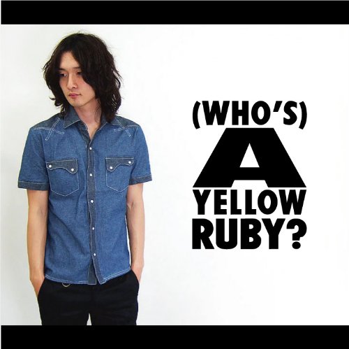 【YELLOW RUBY(イエロールビー)】配色ダンガリーシャツ