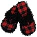 LazyOne Unisex Moose Plaid Spa Slippers Adult S/M
