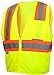 Pyramex RVZ2210XL Lumen X Class 2 Safety Vest with Zipper, X-Large, Hi-Vis Lime