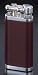 Corona Classico Chrome With Burgundy Leather Cigarette Lighter