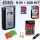 Edirol R-09 WAVE/MP3 Recorder (Black) + 2GB Accessory Kit