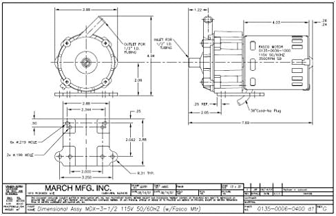 March Pump MDX-3-1/2-115V; 1/2" Inlet/Outlet